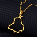 Punjab India Map Pendant Necklace