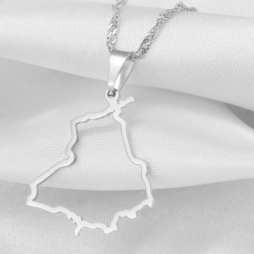 Punjab India Map Pendant Necklace
